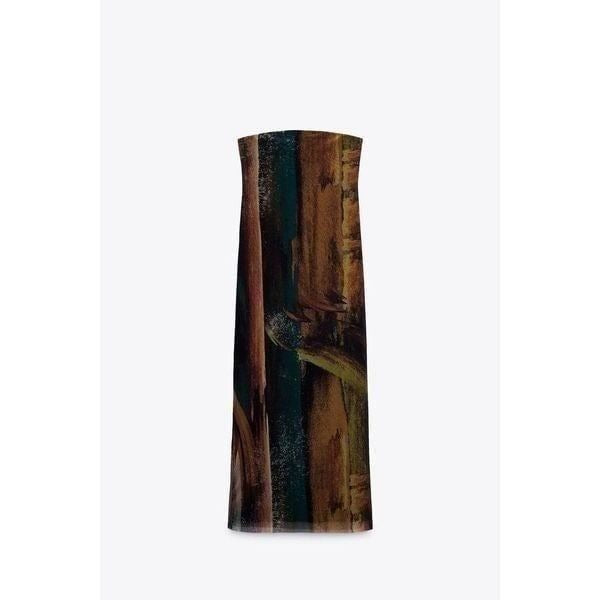 PATTERNED TULLE MIDI DRESS 2002