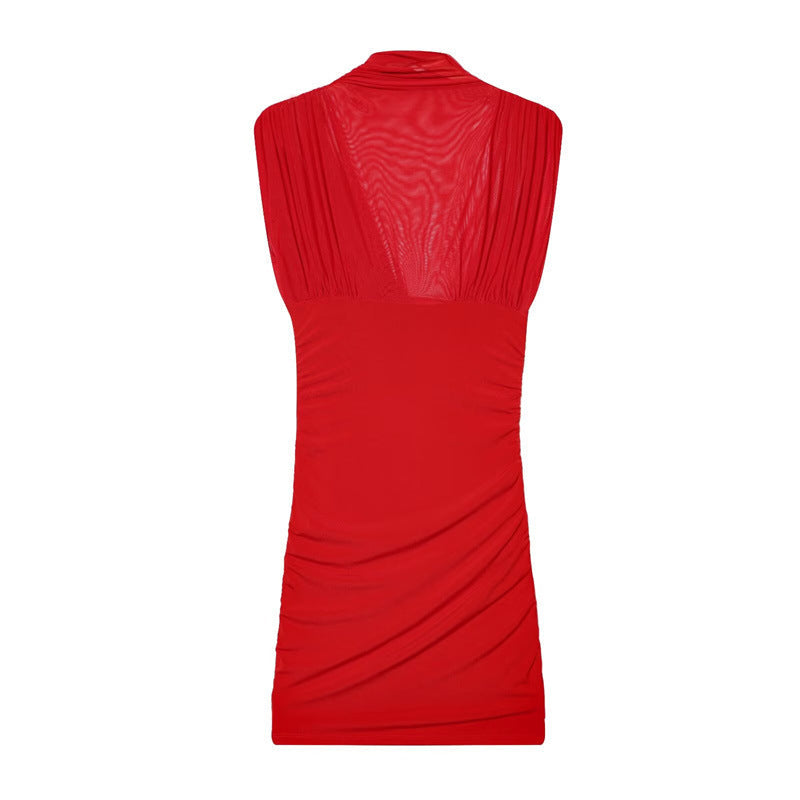 ELEGANT DRAPED LOOK DRESS 0903