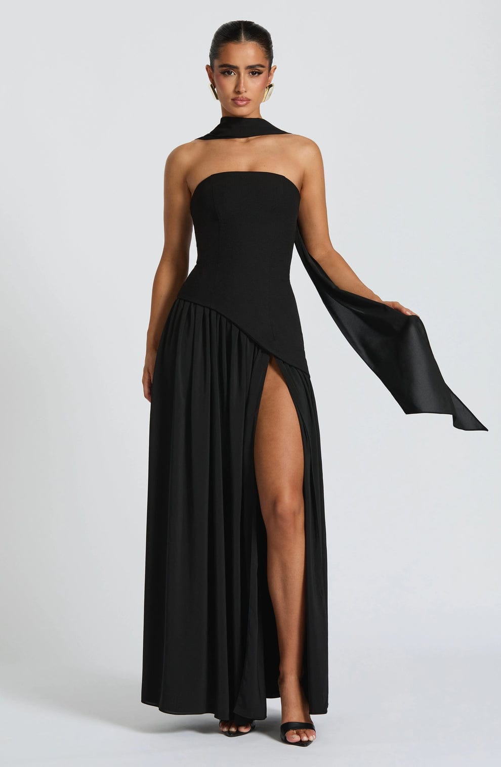 MAXI DRESS WITH SCARF 1704