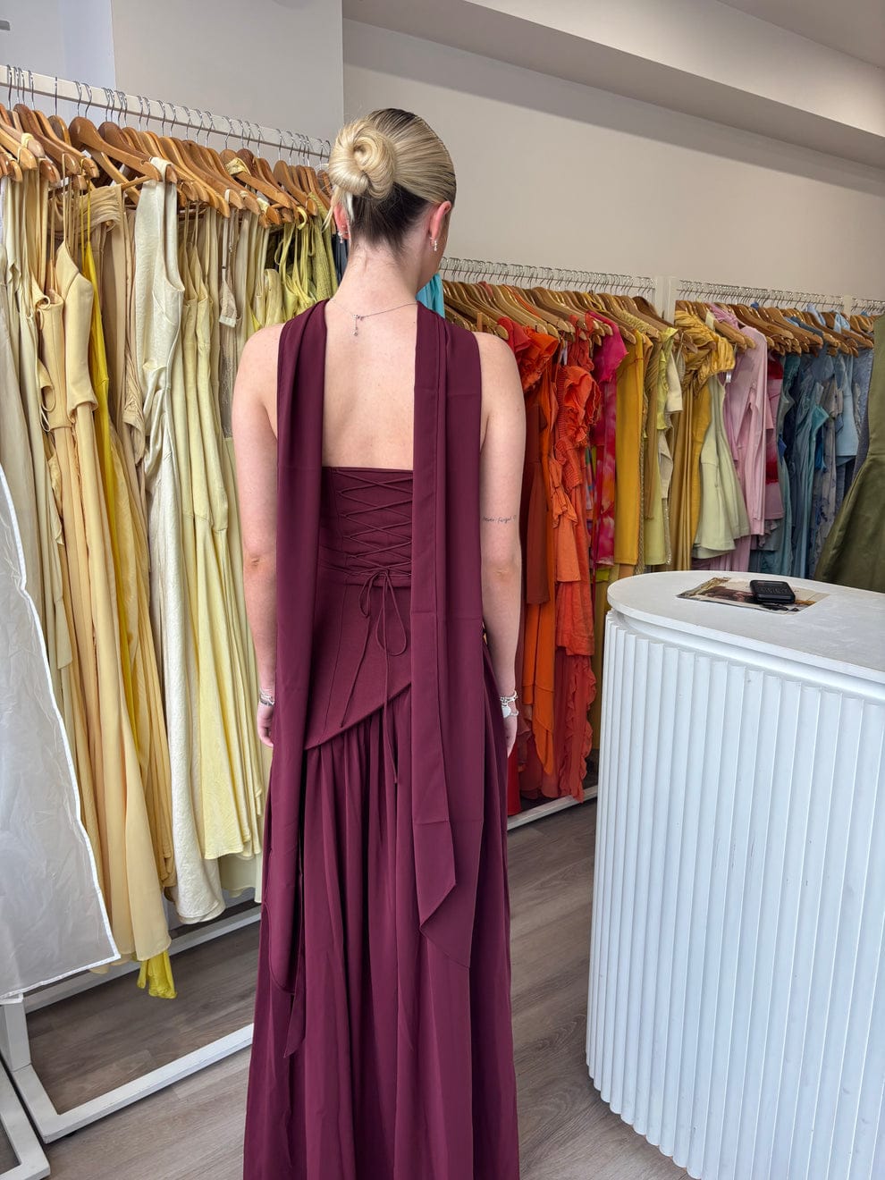 MAXI DRESS WITH SCARF 1704