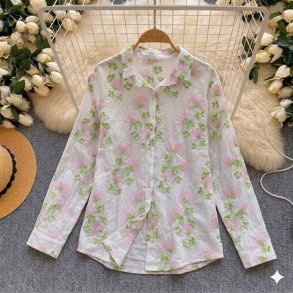 LUXURY EMBROIDERY SHIRT 2506