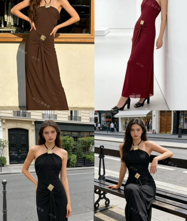 PLAIN LONG DRESS ✨1606