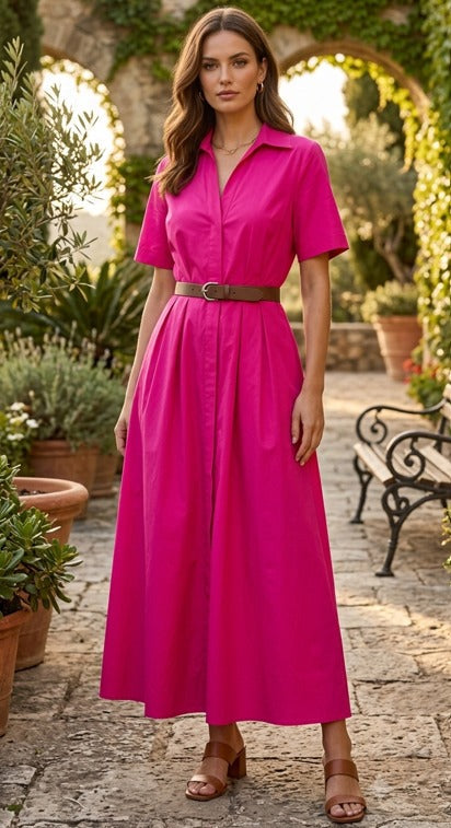 LONG COTTON DRESS 2506