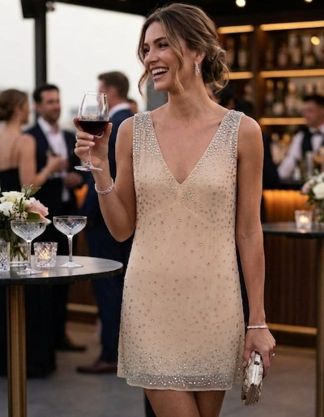 RHINESTONE SLEEVELESS PARTYWEAR DRESS 2006