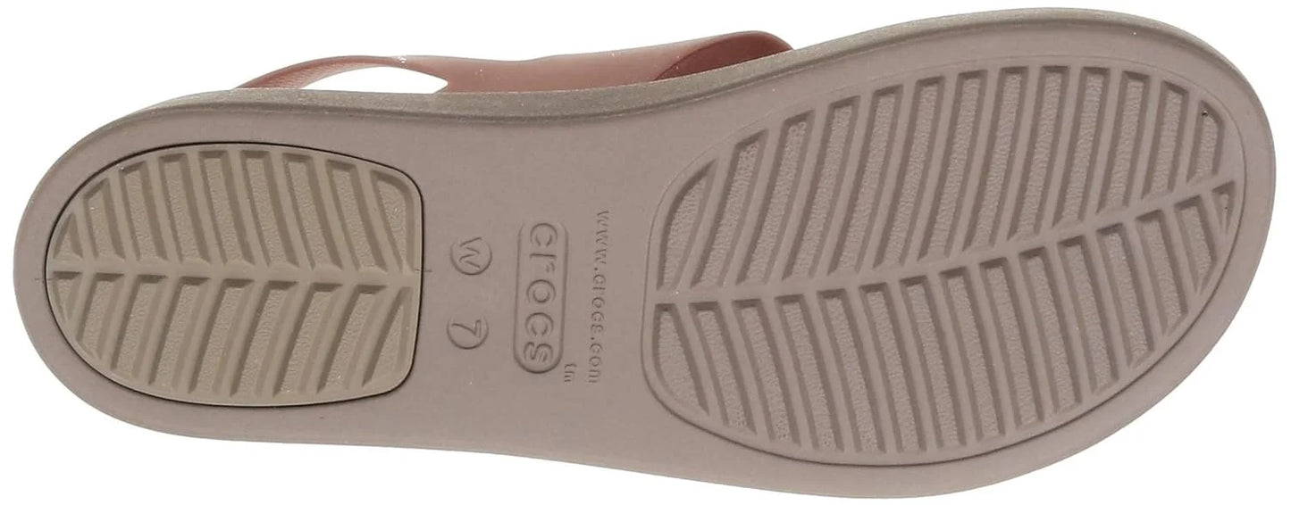 CROCCS BROOKLYN WOMENS WEDGE SANDALS PINK