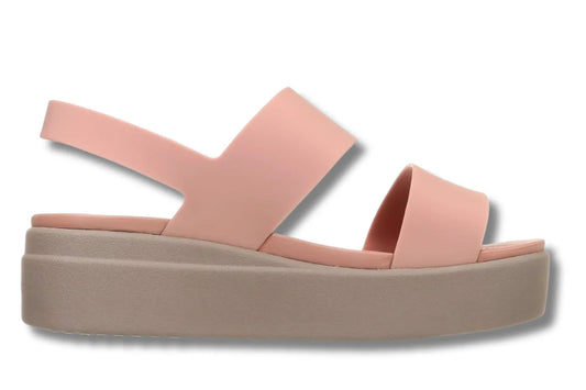 CROCCS BROOKLYN WOMENS WEDGE SANDALS PINK